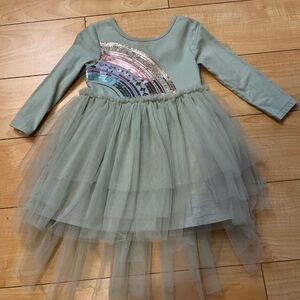 Sparkly Rainbow Tulle Dress